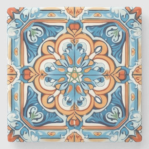 Dessous-de-verre En Pierre Créez Votre Propre Fleur Florale Colorée Peinte