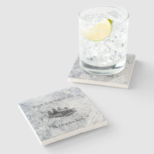 Dessous-de-verre En Pierre Créez votre propre image rustique de loge de