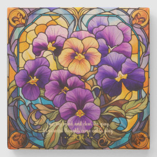 Dessous-de-verre En Pierre Créez votre propre jardin de fleurs de pensée en v