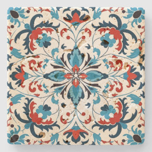 Dessous-de-verre En Pierre Créez votre propre méditerranéen turquoise écarlat