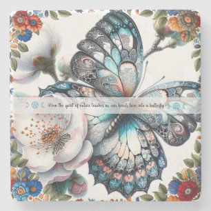 Dessous-de-verre En Pierre Créez Votre Propre Papillon Floral Mystique