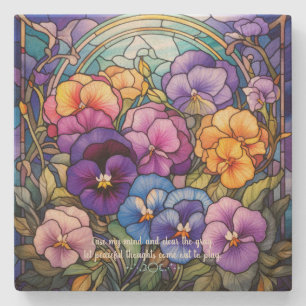 Dessous-de-verre En Pierre Créez votre propre parterre de fleurs de pensée en