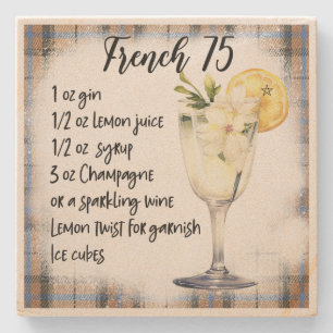 Dessous-de-verre En Pierre Créez Votre Propre Recette de Cocktail Floral Fren