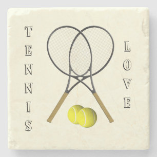 Dessous-de-verre En Pierre Crème double de tennis