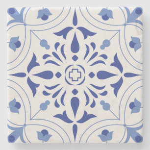 Dessous-de-verre En Pierre Croix Azure Bloom