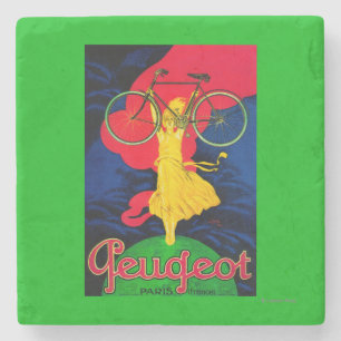Dessous-de-verre En Pierre Cru PosterEurope de bicyclette de Peugeot