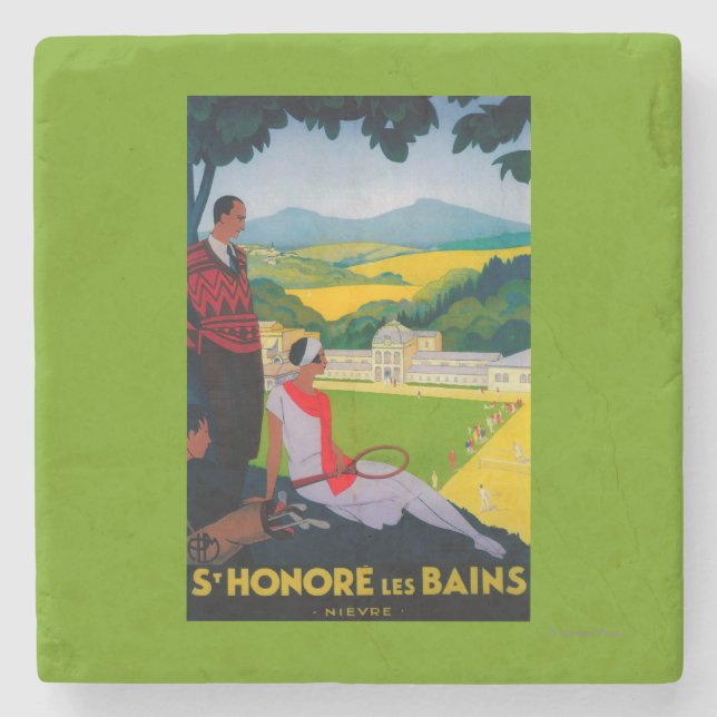 Dessous-de-verre En Pierre Cru PosterEurope de Honore Les Bains (Devant)