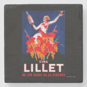 Dessous-de-verre En Pierre Cru PosterEurope de Lillet de kinas