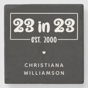 Dessous-de-verre En Pierre Custom 23rd Birthday Gift 23 en 23 Est 2000