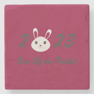 Dessous-de-verre En Pierre Cute 2023 Année du lapin