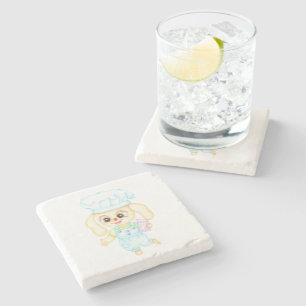 Dessous-de-verre En Pierre Cute Petit boulanger