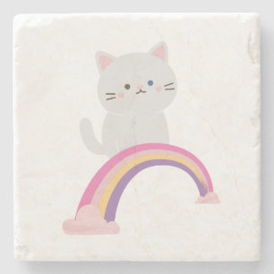 Dessous-de-verre En Pierre Cutie Kitten Chat