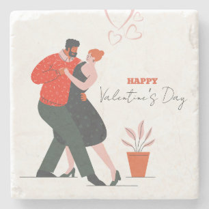 Dessous-de-verre En Pierre Danse Figure Saint-Valentin
