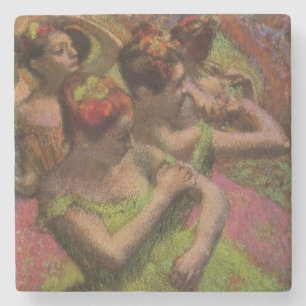 Dessous-de-verre En Pierre Danseuses ajustant leurs robes (Edgar Degas)