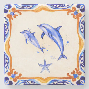 Dessous-de-verre En Pierre Dauphins méditerranéens