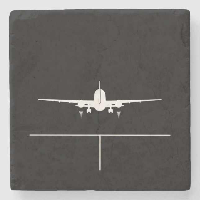 Dessous-de-verre En Pierre Décollage de l'avion (Devant)