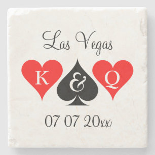 Dessous-de-verre En Pierre Décor de table de destination mariage de Las Vegas