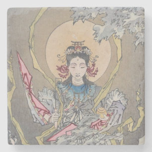 Dessous-de-verre En Pierre Déesse de Tsukioka Yoshitoshi en mer