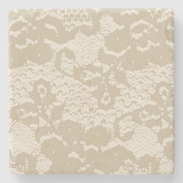Dessous-de-verre En Pierre Dentelle beige (Devant)