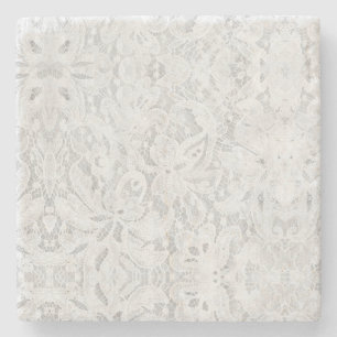 Dessous-de-verre En Pierre Dentelle blanche tombante