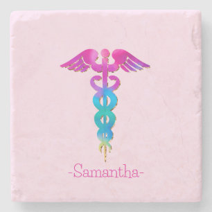 Dessous-de-verre En Pierre Design de logo Médicale de charme et coloré