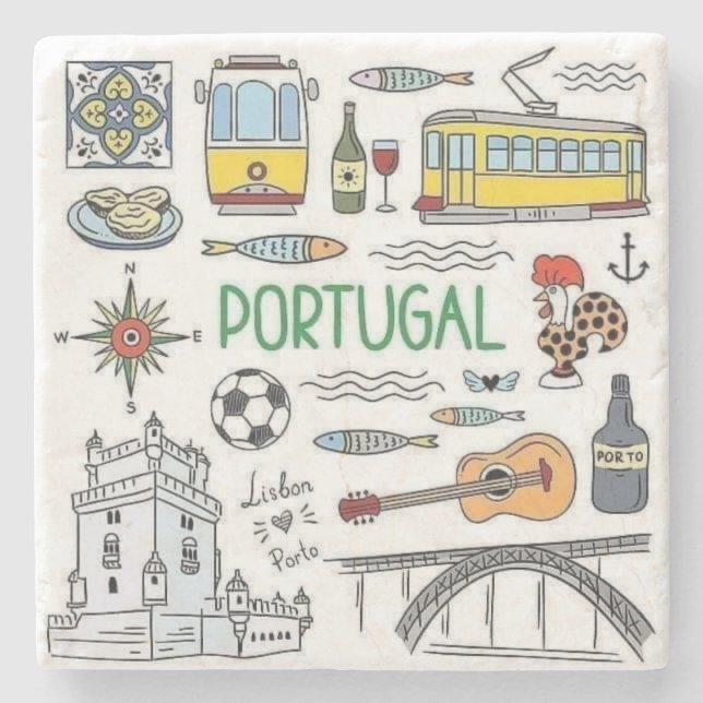 Dessous-de-verre En Pierre Design portugais (Devant)