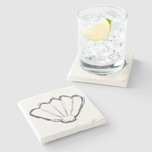 Dessous-de-verre En Pierre Dessin de coquillage