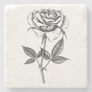 Dessous-de-verre En Pierre dessin rose
