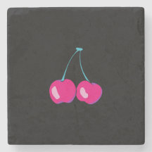 Dessous de verre cerise