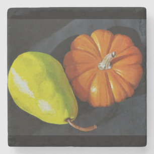 Dessous-de-verre En Pierre Dessous de verre citrouille et en pierre de poire