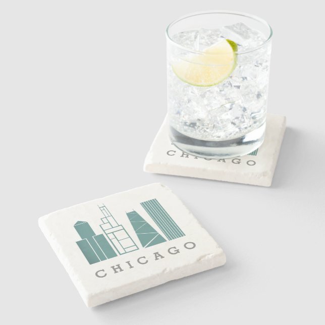 Dessous-de-verre En Pierre Dessous de verre de Chicago (Côté)