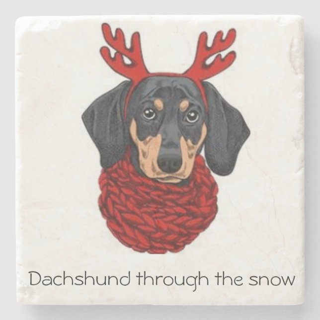 Dessous-de-verre En Pierre Dessous de verre de Dachshund (Devant)