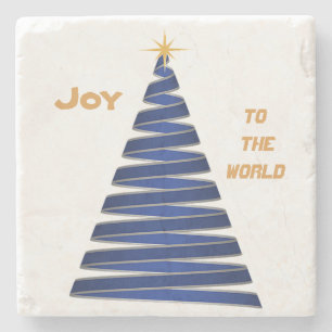 Dessous-de-verre En Pierre Dessous de verre de Noël Blue Joy