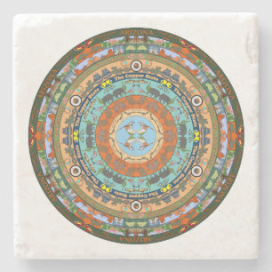 Dessous-de-verre En Pierre Dessous de verre de pierre de Mandala