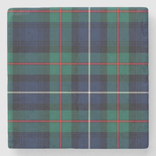 Dessous-de-verre En Pierre Dessous de verre de pierre de plaid de tartan de