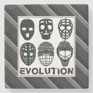 Dessous-de-verre En Pierre Dessous de verre de pierre d'évolution de masque