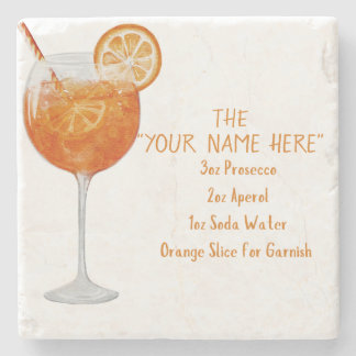 Dessous-de-verre En Pierre Dessous de verre de recette Aperol Spritz customis
