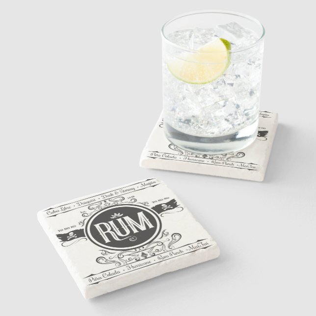 Dessous-de-verre En Pierre Dessous de verre de rhum (Côté)