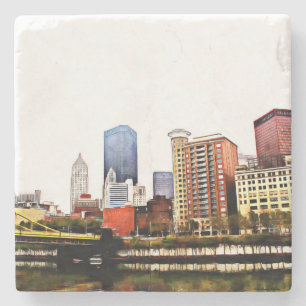 Dessous-de-verre En Pierre Dessous de verre de tuile de Pittsburgh