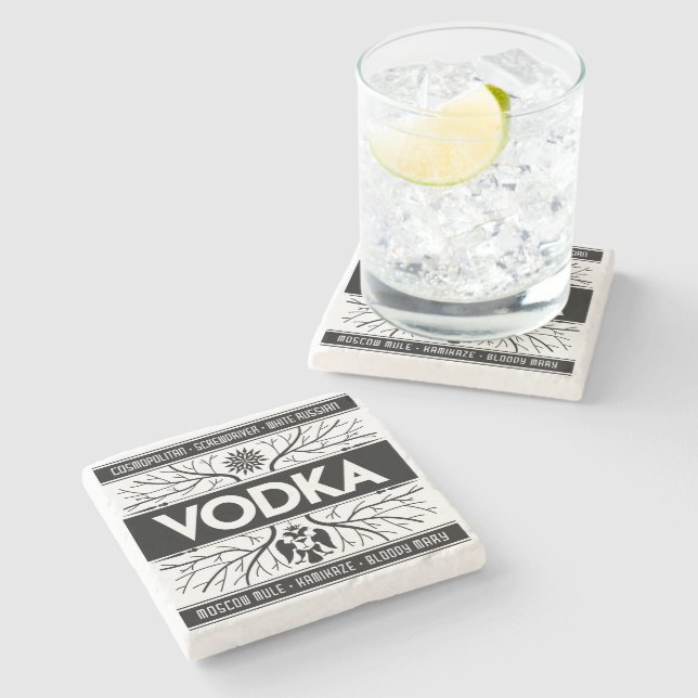 Dessous-de-verre En Pierre Dessous de verre de vodka (Côté)