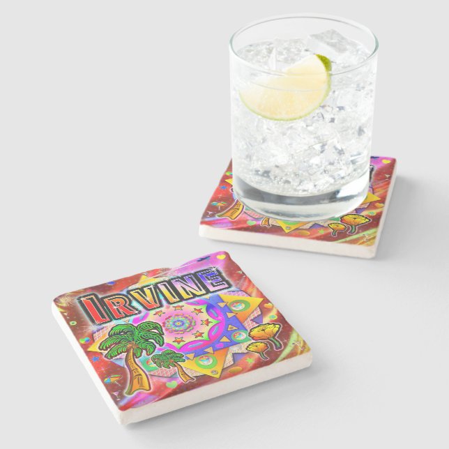 Dessous-de-verre En Pierre Dessous de verre des amis tropicaux d'Irvine (Côté)