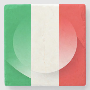 Dessous-de-verre En Pierre Dessous de verre drapeau italien minimaliste