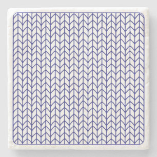 Dessous-de-verre En Pierre Dessous de verre en marbre tricot LIGNE BLEUE