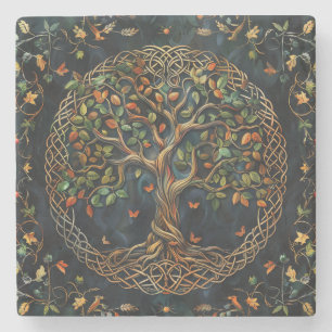 Dessous-de-verre En Pierre Dessous de verre en pierre celtique de l'arbre de 