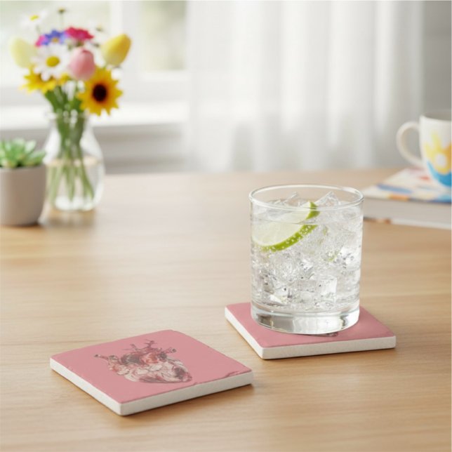 Dessous-de-verre En Pierre Dessous de verre en pierre de coeur (Créateur téléchargé)