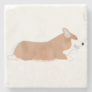 Dessous-de-verre En Pierre Dessous de verre en pierre de Corgi volant