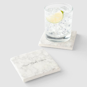 Dessous-de-verre En Pierre Dessous de verre en pierre de Marbre blanc personn