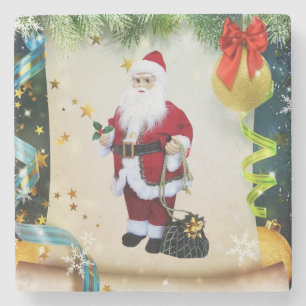 Dessous-de-verre En Pierre Dessous de verre en pierre de marbre de Noël, Père