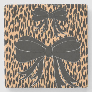Dessous-de-verre En Pierre Dessous de verre en pierre de marbre Leopard