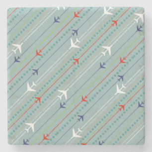 Dessous-de-verre En Pierre Dessous de verre en pierre de marbre Motif d'avion